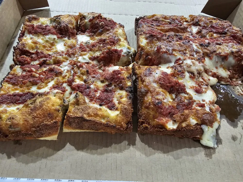 Deep Dish Pepperoni Bacon Left and Pepperoni Mushroom Right